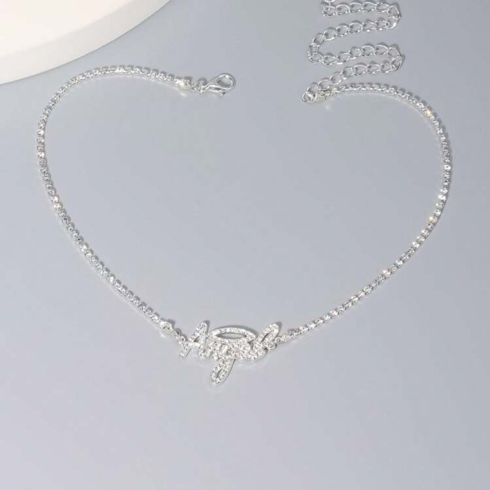 “Angel” Rhinestone Necklace - Picture 3 of 3